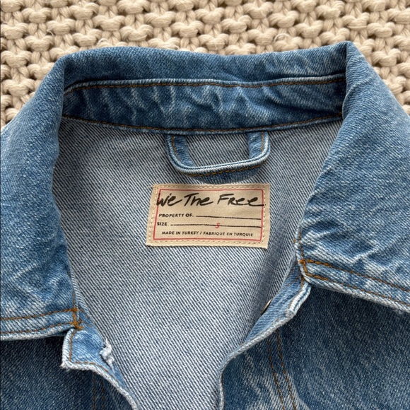 NWT free people fringed out denim jacket - Picture 2 of 4